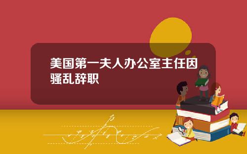 美国第一夫人办公室主任因骚乱辞职