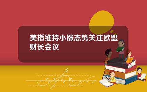 美指维持小涨态势关注欧盟财长会议