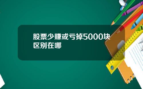 股票少赚或亏掉5000块区别在哪