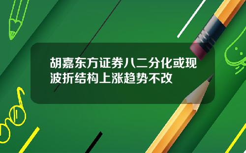 胡嘉东方证券八二分化或现波折结构上涨趋势不改