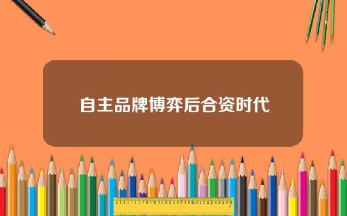 自主品牌博弈后合资时代