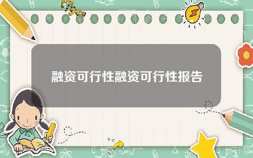 融资可行性融资可行性报告