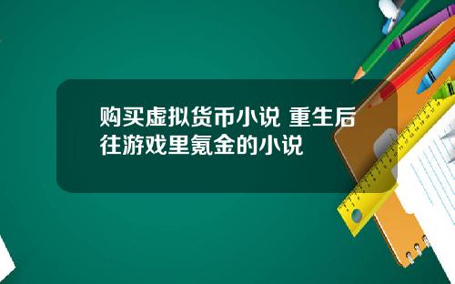 购买虚拟货币小说 重生后往游戏里氪金的小说