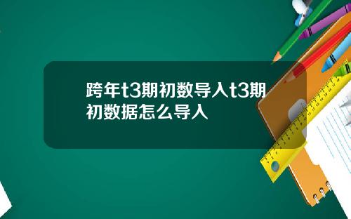 跨年t3期初数导入t3期初数据怎么导入