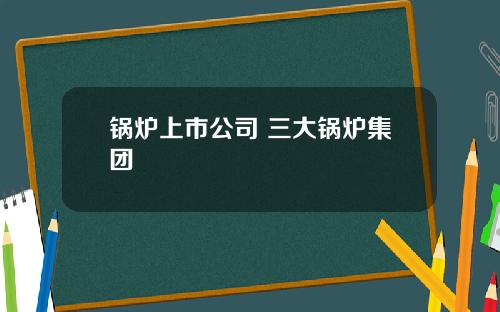 锅炉上市公司 三大锅炉集团
