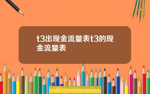 t3出现金流量表t3的现金流量表
