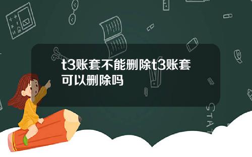 t3账套不能删除t3账套可以删除吗