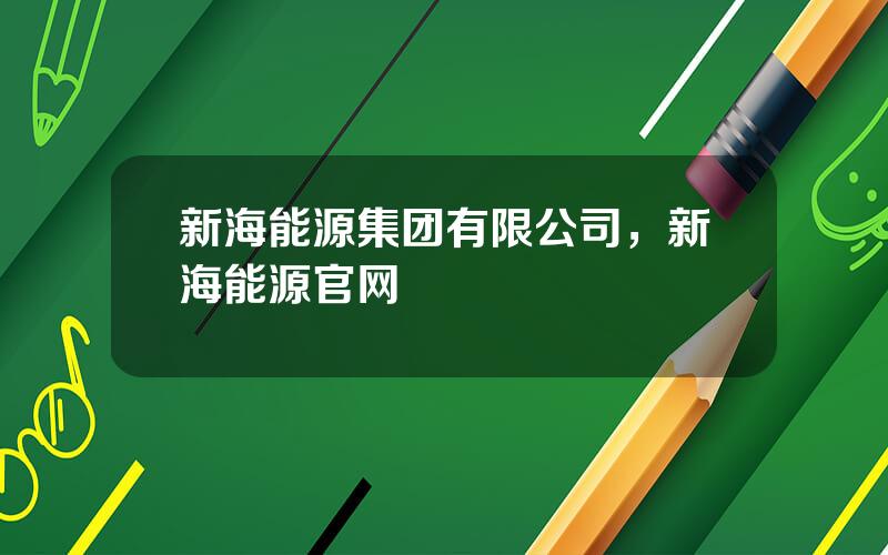 新海能源集团有限公司，新海能源官网