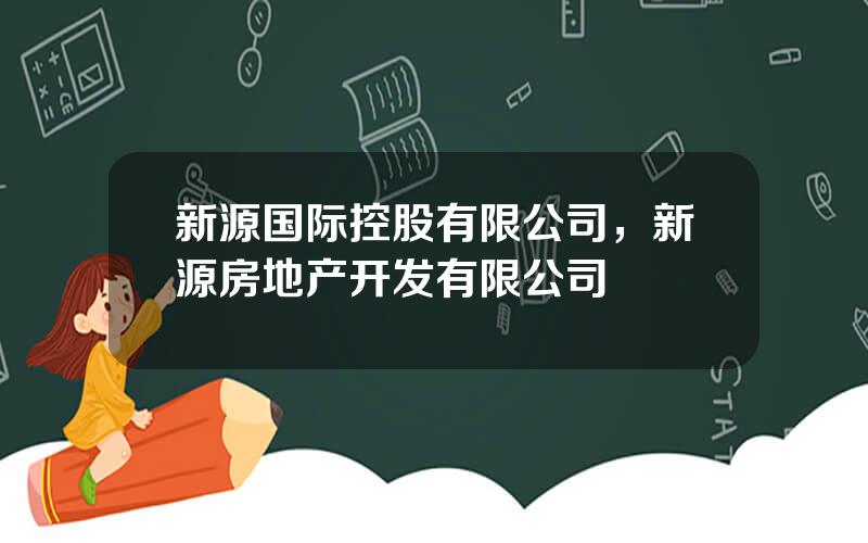 新源国际控股有限公司，新源房地产开发有限公司