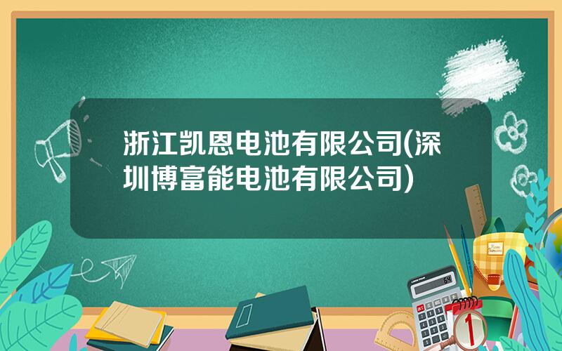 浙江凯恩电池有限公司(深圳博富能电池有限公司)