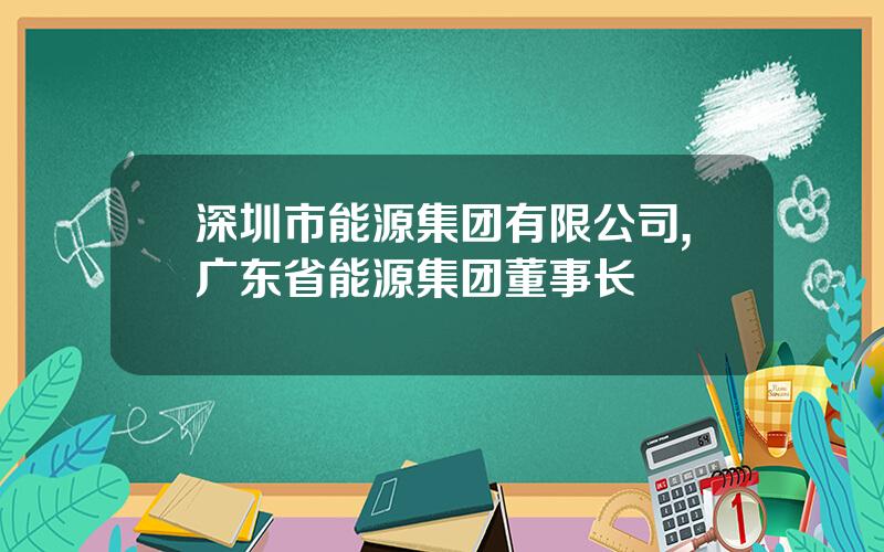深圳市能源集团有限公司,广东省能源集团董事长
