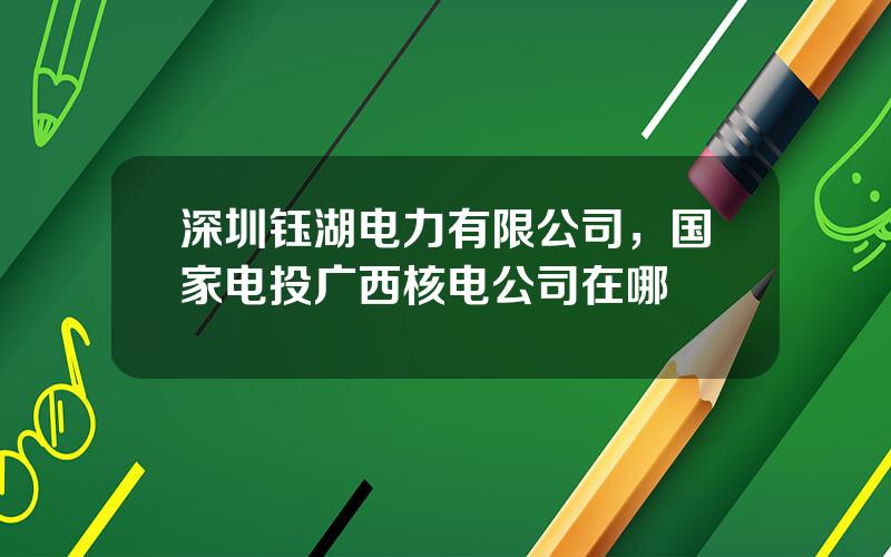 深圳钰湖电力有限公司，国家电投广西核电公司在哪