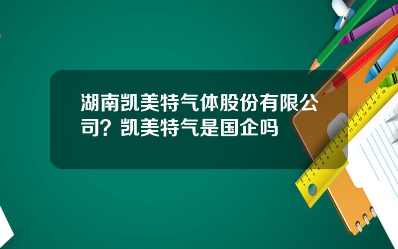 湖南凯美特气体股份有限公司？凯美特气是国企吗