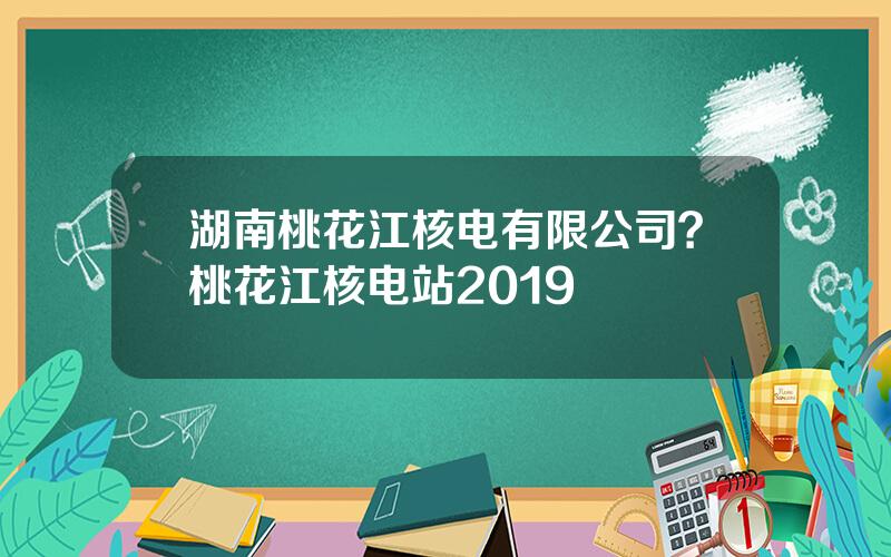 湖南桃花江核电有限公司？桃花江核电站2019