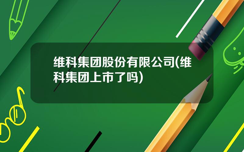 维科集团股份有限公司(维科集团上市了吗)