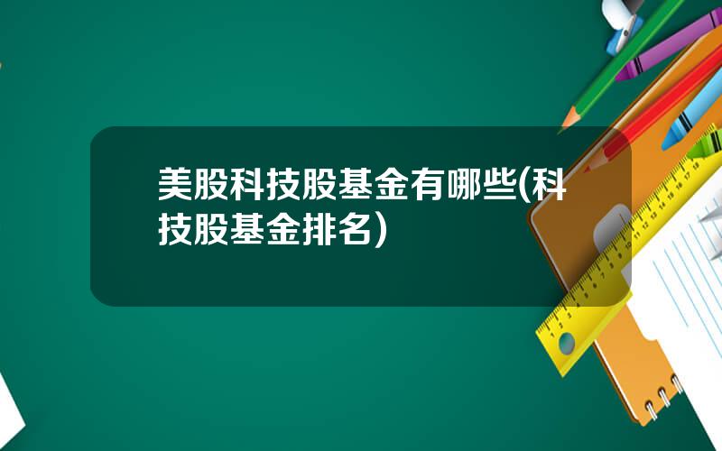 美股科技股基金有哪些(科技股基金排名)