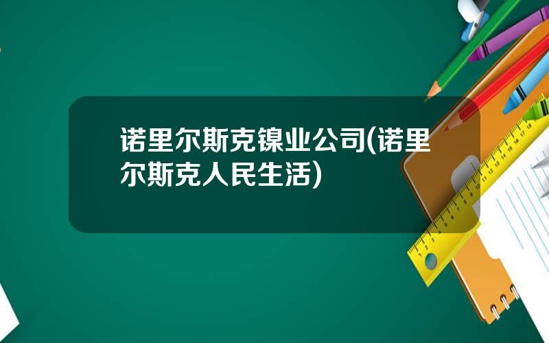诺里尔斯克镍业公司(诺里尔斯克人民生活)