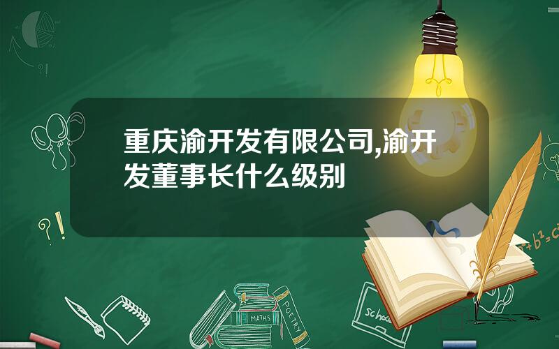 重庆渝开发有限公司,渝开发董事长什么级别